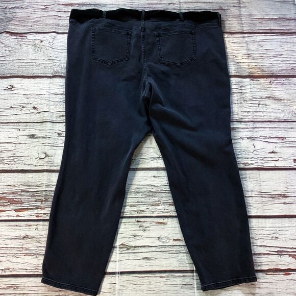 Torrid Womens Jeans plus size 26 Black Wash Embroidered Stretch Straight x31"ins - Picture 9 of 11